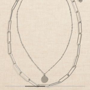 Banana Republic Factory Layered Paperclip Necklace